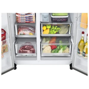 LG American Style*GSLV91MBAC 91.3cm Frost Free American Style Fridge Freezer - Metal Sorbet