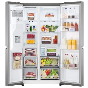 LG American Style*GSLV71PZTD 91.3cm Frost Free American Style Fridge Freezer - Shiny Steel
