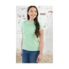 Women LIGHTHOUSE T-Shirts*Causeway Short Sleeve T-Shirt - Soft Green Floral