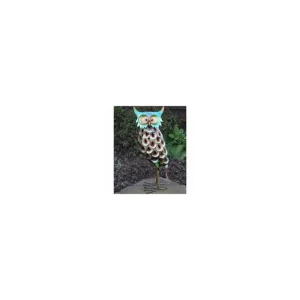 GREENKEY GARDEN + HOME LTD Lighting & Decor*Metal Owl Blue Face