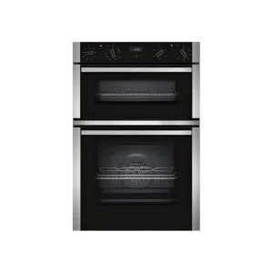 Neff Built In Ovens*U1ACE2HN0B 59.4cm Built In Electric CircoTherm Double Oven - BLACK/STEEL