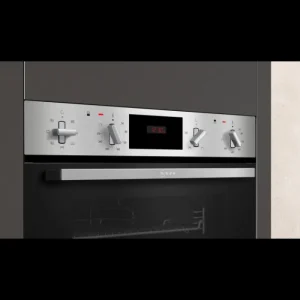 Neff Built In Ovens*U1GCC0AN0B 59.4cm Built In Electric Double Oven - Black & Steel