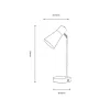 OAKS LIGHTING Indoor*Sylva Grey Table Lamp With USB