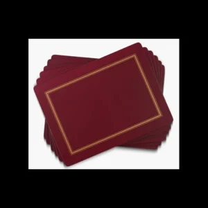 Portmeirion Kitchen And Dining | Tableware*Placemats Classic Burgundy 6 Pack