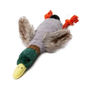 The Animate Company Ltd Toys*17" Duck Multi Fur/ Rope Squeaker Toy