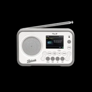 Roberts Clock Radios*PLAY20W DAB+/DAB/FM Portable Radio with Bluetooth - White