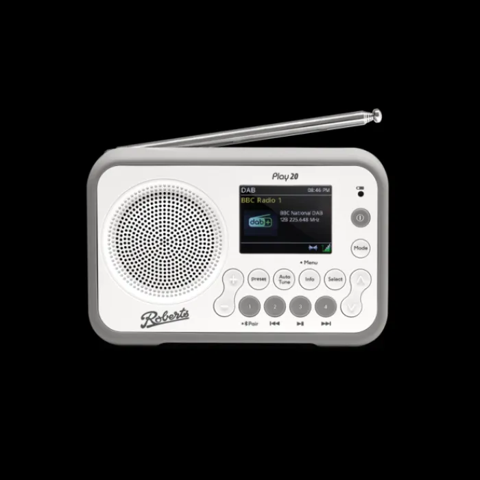 roberts_playw_dabdabfm_po_0.webp Roberts Clock Radios*PLAY20W DAB+/DAB/FM Portable Radio with Bluetooth - White