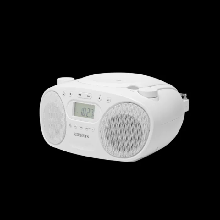 roberts_zoomboxfmbk_fmmwc_0.webp Roberts Clock Radios*ZOOMBOXFMBK FM/MW/CD Player Boombox - White