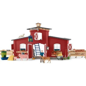 Schleich Farm World*Red Barn with Animals & Acccessories 42606