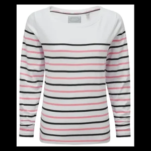 Women Schoffel T-Shirts*Beauport Top - White/ Navy/ Flamingo Stripe