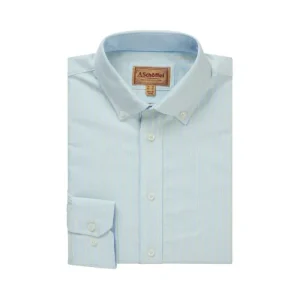 Schoffel Shirts*Holt Oxford Tailored Shirt Pale Blue/Lemon