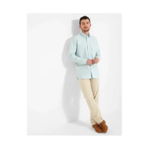 Schoffel Shirts*Holt Oxford Tailored Shirt Pale Blue/Lemon
