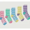 Women Schoffel Socks | Socks*Ladies Bamboo Socks - Lemon Wide Stripe