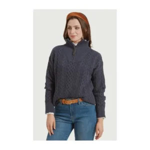 Women Schoffel Jumpers & Cardigans*Settle 1/4 Zip Jumper - Slate Navy