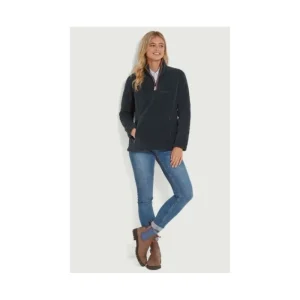 Women Schoffel Jumpers & Cardigans*Tilton II 1/4 Zip Fleece - Petrol Blue