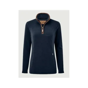 Women Schoffel Jumpers & Cardigans*Tilton II 1/4 Zip Fleece - Petrol Blue