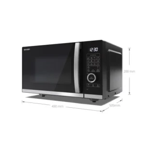 Sharp Microwaves*YC-QC254AU-B 25 Litres Flatbed Convection Oven Microwave with Grill - Black