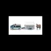 SIKU Siku*- Polizei Van With Horsebox + Horses