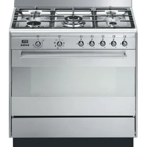 smeg Range Cookers*SUK91MFX9 90cm Concert Dual Fuel Range Cooker - Stainless Steel