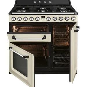smeg Range Cookers*TR93P Victoria Dual Fuel Range Cooker 90cm - Cream