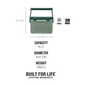 Stanley flasks Camping | Flasks & Travel Mugs*Stanley Easy Carry Outdoor Cooler 15.1L - Stanley Green