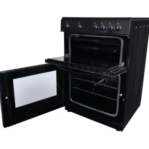statesman Freestanding Cookers*EDC60B2 60cm Apollo Electric Double Oven with Ceramic Hob - Black