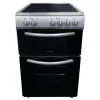 statesman Freestanding Cookers*EDC50S 50cm Atlas Electric Double Oven with Ceramic Hob - Silver