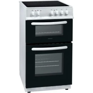 statesman Freestanding Cookers*EDC50W 50cm Atlas Electric Double Oven with Ceramic Hob - White