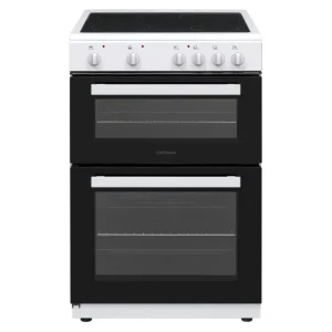Statesman Freestanding Cookers*EDC60W2 White 60cm Apollo Electric Double Oven with Ceramic Hob