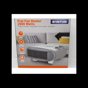 Status Heating*FFH1P-2000W1PKB Flat Fan Heater 2kW