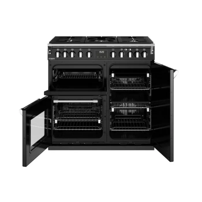 stoves__richmond_deluxe_d_0.webp Stoves Range Cookers*444411432 Richmond Deluxe D900DF Dual Fuel Range Cooker - 90cm - Black
