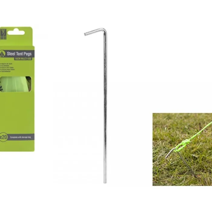 summit_steel_tent_pegs_cm_0.webp Summit Camping*Steel Tent Pegs 18cm 20 Pack
