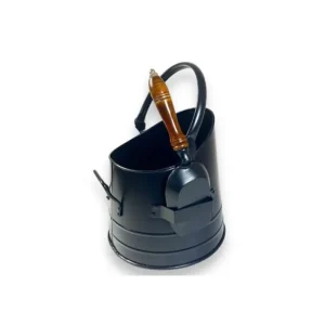 The Brass World Coal Buckets*1815B Coal Bucket with Scoop - Black
