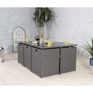Royalcraft Garden Furniture*The Thornton 10 Seater KD Cube Set – Grey