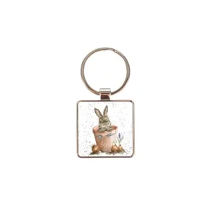 WRENDALEF/C Other*Wrendale Keyring 'Flower Pot' Rabbit