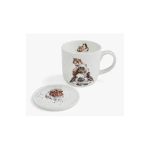 Portmeirion Kitchen And Dining | Mugs*Wrendale Mug + Coaster Set Piggy In The Middle