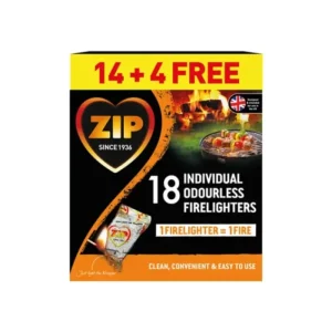 Zip Fuel*Individual Odourless Firelighters 18 Pack